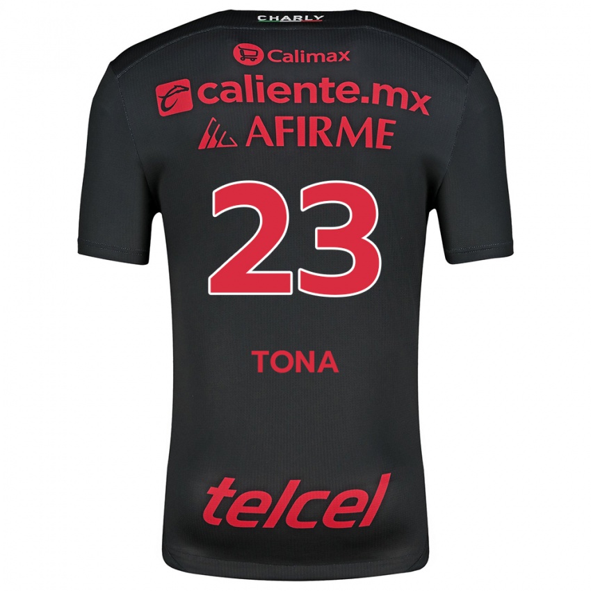 Kinderen Iván Tona #23 Zwart Rood Thuisshirt Thuistenue 2024/25 T-Shirt