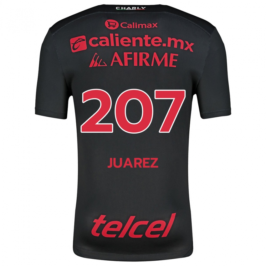 Kinderen José Juárez #207 Zwart Rood Thuisshirt Thuistenue 2024/25 T-Shirt