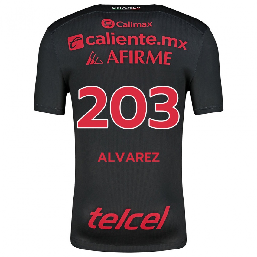 Kinderen Jaime Álvarez #203 Zwart Rood Thuisshirt Thuistenue 2024/25 T-Shirt