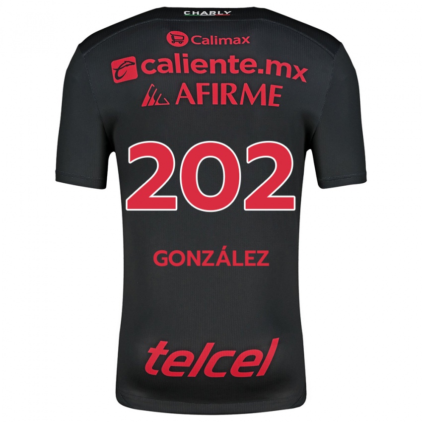 Kinderen Joban González #202 Zwart Rood Thuisshirt Thuistenue 2024/25 T-Shirt