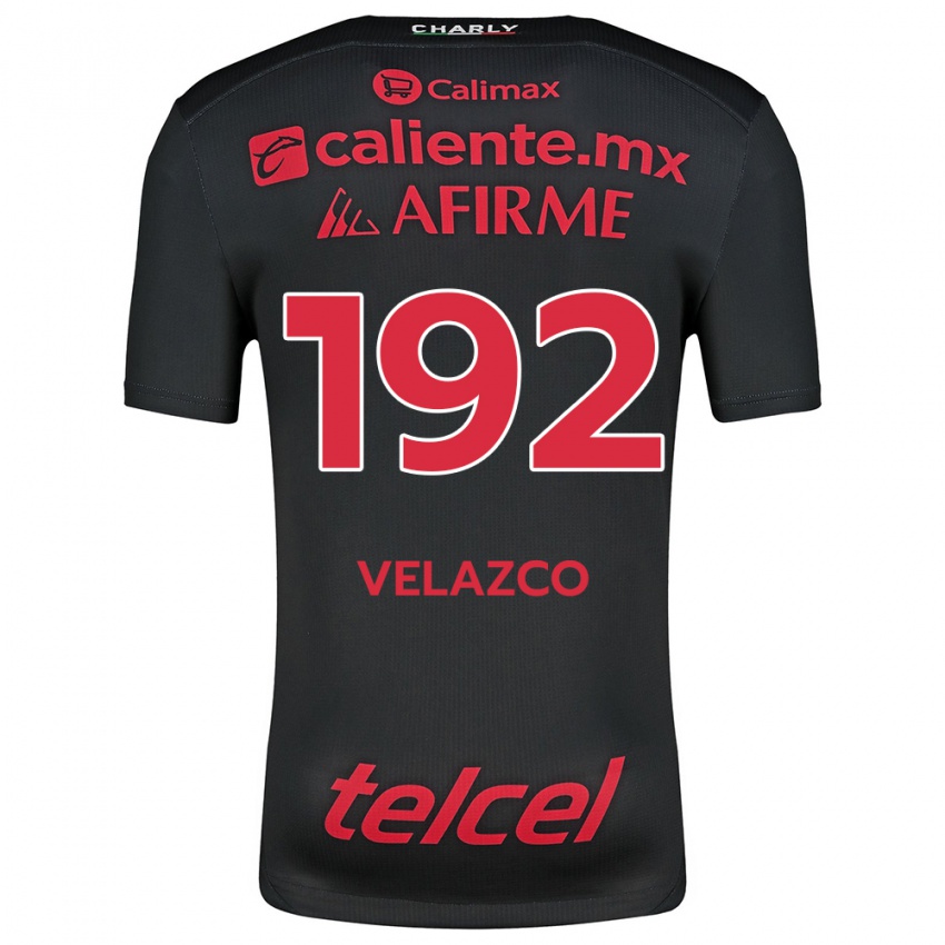 Kinderen Emiliano Velazco #192 Zwart Rood Thuisshirt Thuistenue 2024/25 T-Shirt