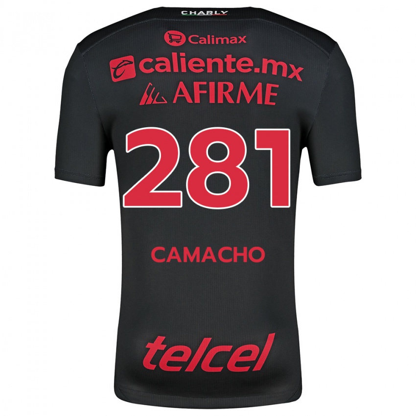 Kinderen Javier Camacho #281 Zwart Rood Thuisshirt Thuistenue 2024/25 T-Shirt