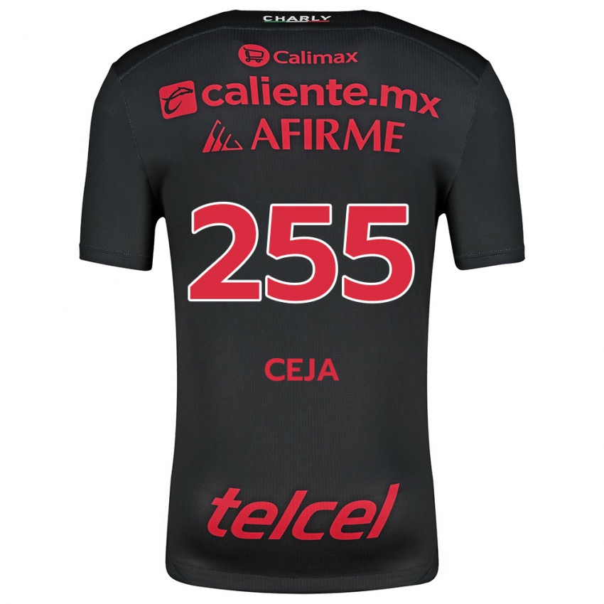 Kinderen Julio Ceja #255 Zwart Rood Thuisshirt Thuistenue 2024/25 T-Shirt