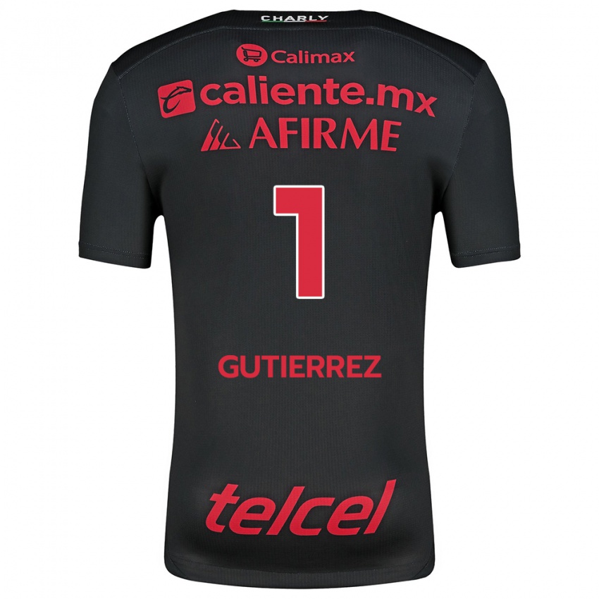 Kinderen Alejandra Gutiérrez #1 Zwart Rood Thuisshirt Thuistenue 2024/25 T-Shirt