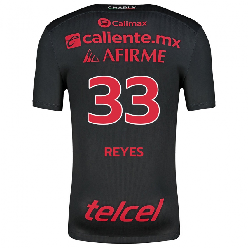 Kinderen Jazmín Reyes #33 Zwart Rood Thuisshirt Thuistenue 2024/25 T-Shirt