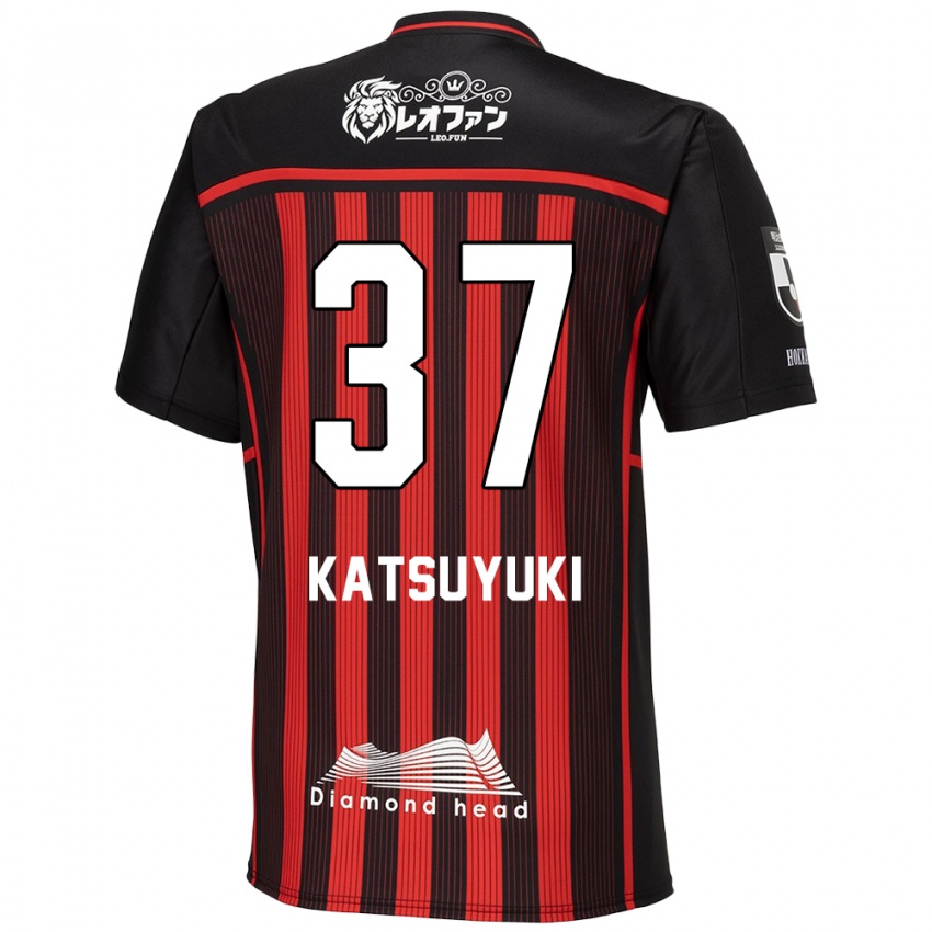 Kinderen Katsuyuki Tanaka #37 Rood Zwart Thuisshirt Thuistenue 2024/25 T-Shirt