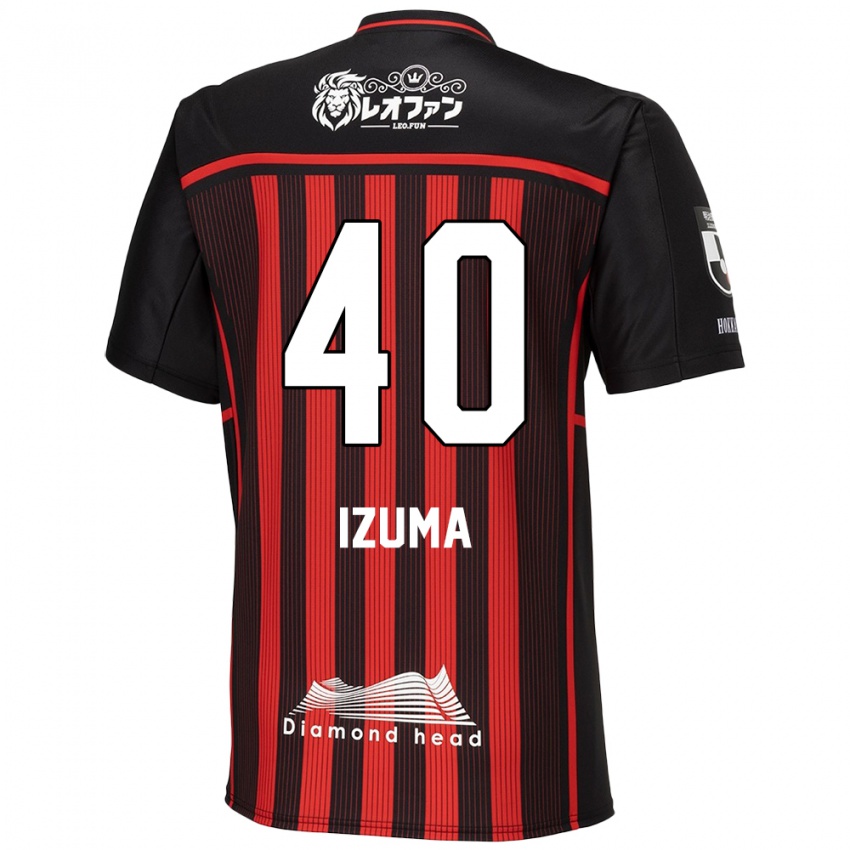 Kinderen Shido Izuma #40 Rood Zwart Thuisshirt Thuistenue 2024/25 T-Shirt