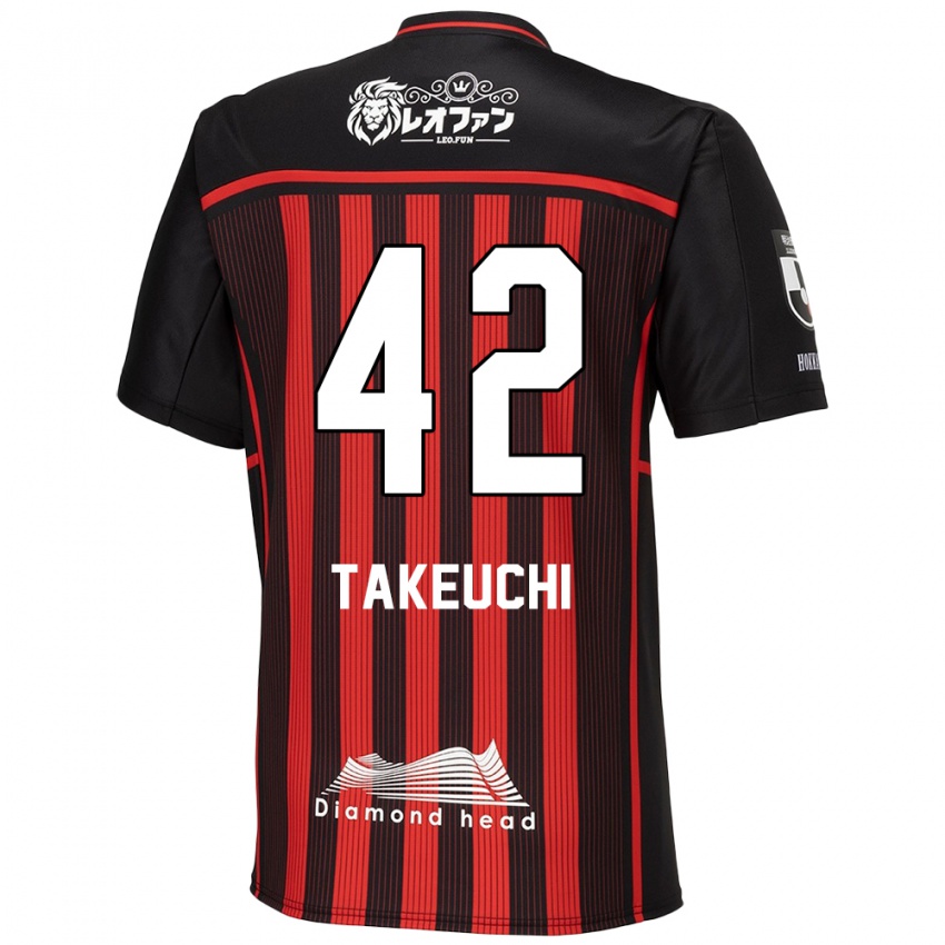 Kinderen Ryuma Takeuchi #42 Rood Zwart Thuisshirt Thuistenue 2024/25 T-Shirt