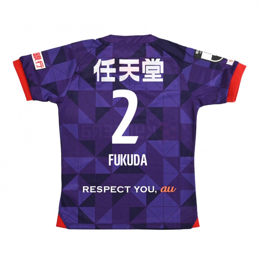 Kinderen Shinnosuke Fukuda #2 Paars Wit Thuisshirt Thuistenue 2024/25 T-Shirt