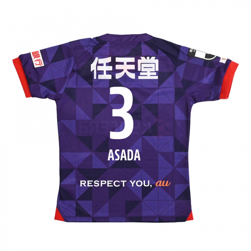 Kinderen Shogo Asada #3 Paars Wit Thuisshirt Thuistenue 2024/25 T-Shirt