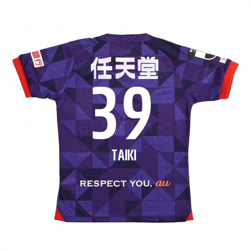 Kinderen Taiki Hirato #39 Paars Wit Thuisshirt Thuistenue 2024/25 T-Shirt