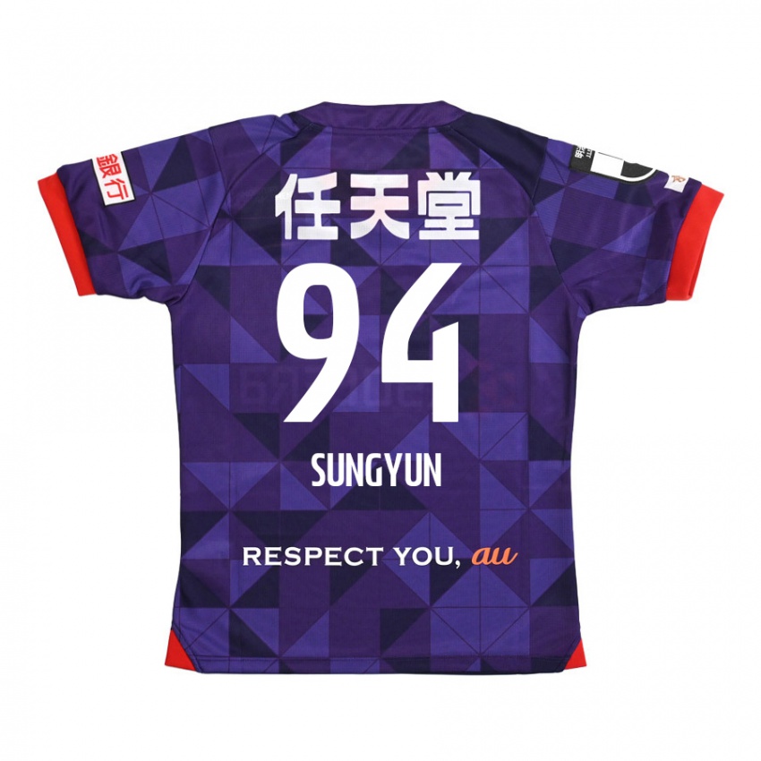 Kinderen Sung-Yun Gu #94 Paars Wit Thuisshirt Thuistenue 2024/25 T-Shirt