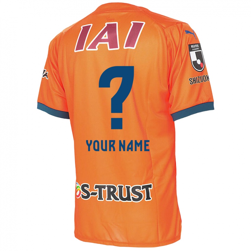 Kinderen Uw Naam #0 Oranje Blauw Thuisshirt Thuistenue 2024/25 T-Shirt