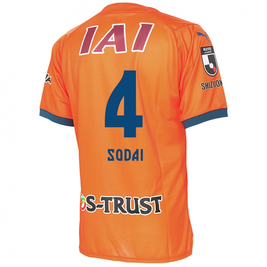 Kinderen Sodai Hasukawa #4 Oranje Blauw Thuisshirt Thuistenue 2024/25 T-Shirt