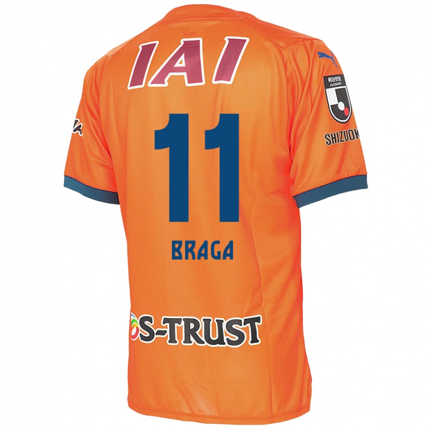 Kinderen Lucas Braga #11 Oranje Blauw Thuisshirt Thuistenue 2024/25 T-Shirt