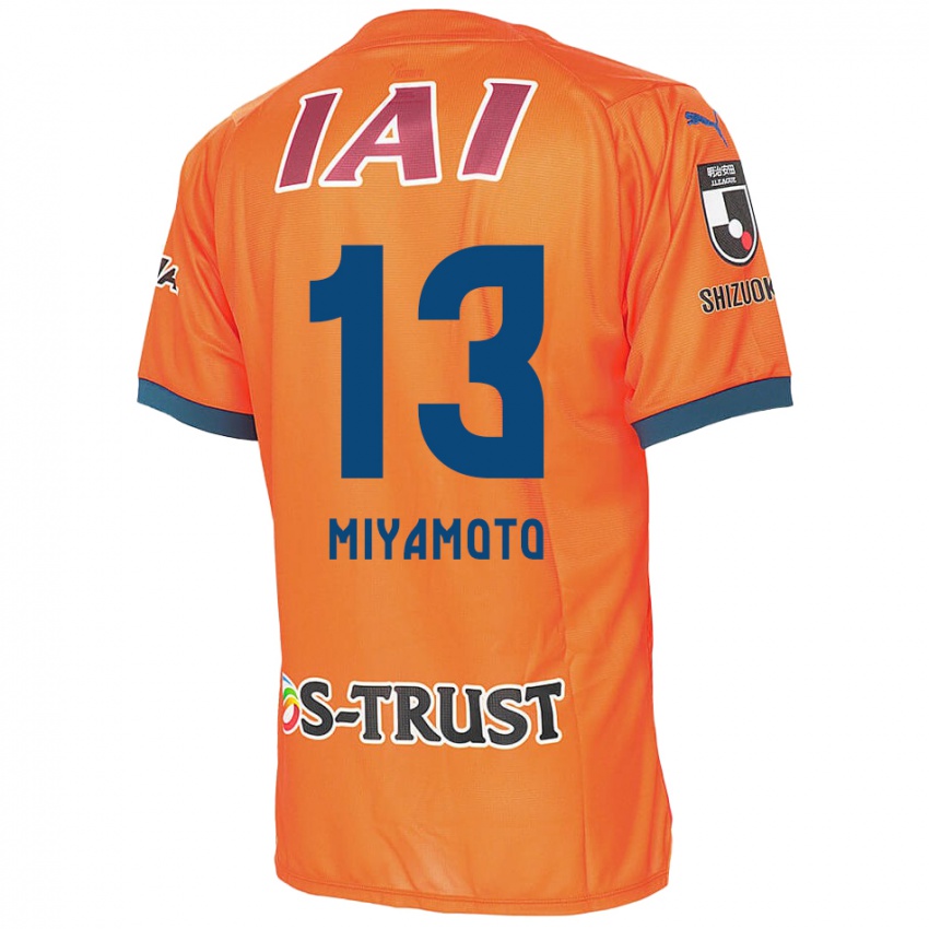 Kinderen Kota Miyamoto #13 Oranje Blauw Thuisshirt Thuistenue 2024/25 T-Shirt