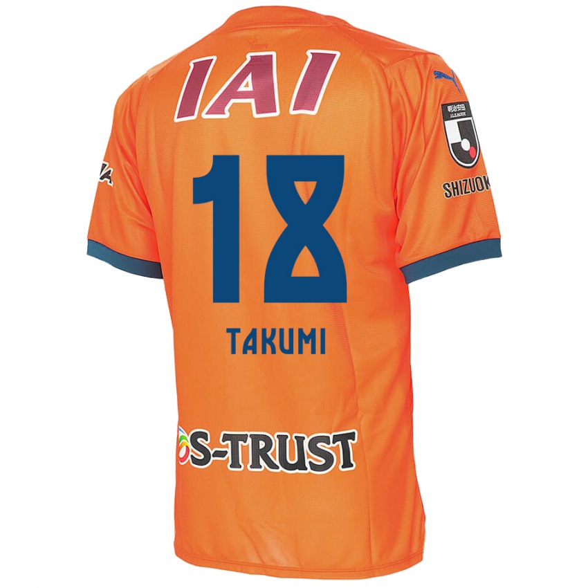 Kinderen Takumi Kato #18 Oranje Blauw Thuisshirt Thuistenue 2024/25 T-Shirt