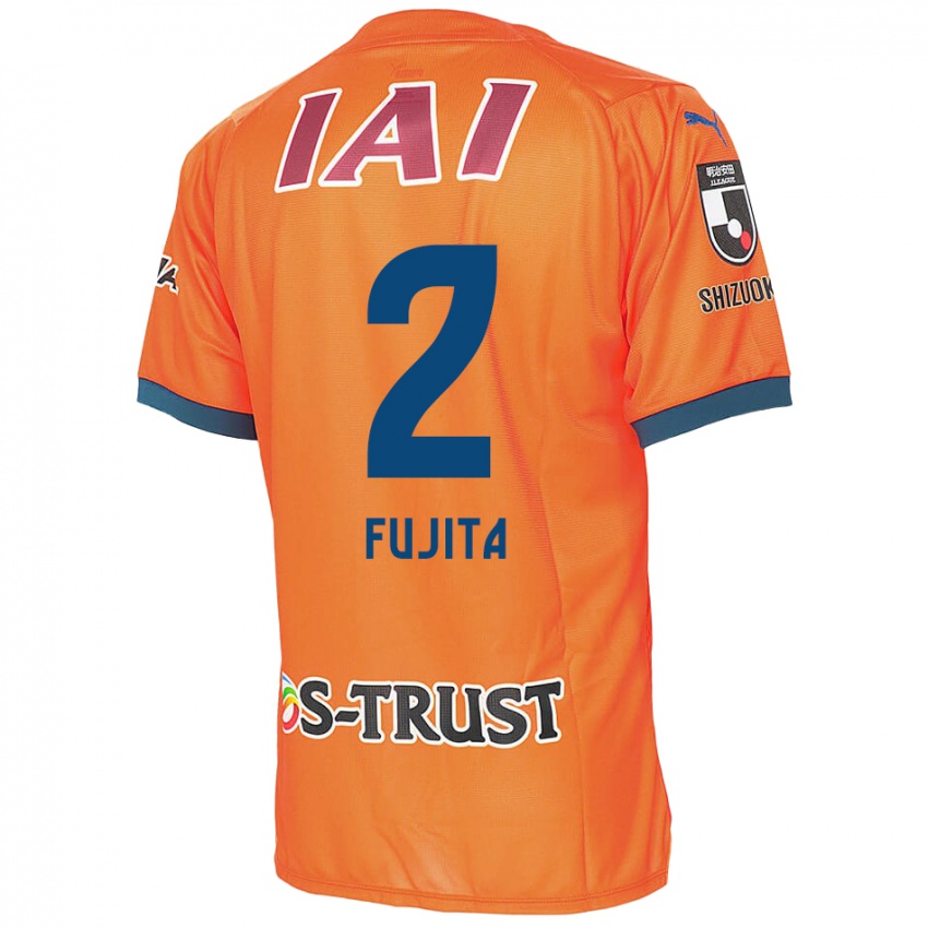 Kinderen Shunsuke Fujita #2 Oranje Blauw Thuisshirt Thuistenue 2024/25 T-Shirt