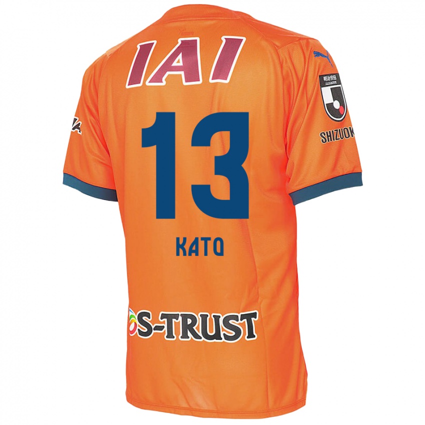 Kinderen Daiya Kato #13 Oranje Blauw Thuisshirt Thuistenue 2024/25 T-Shirt