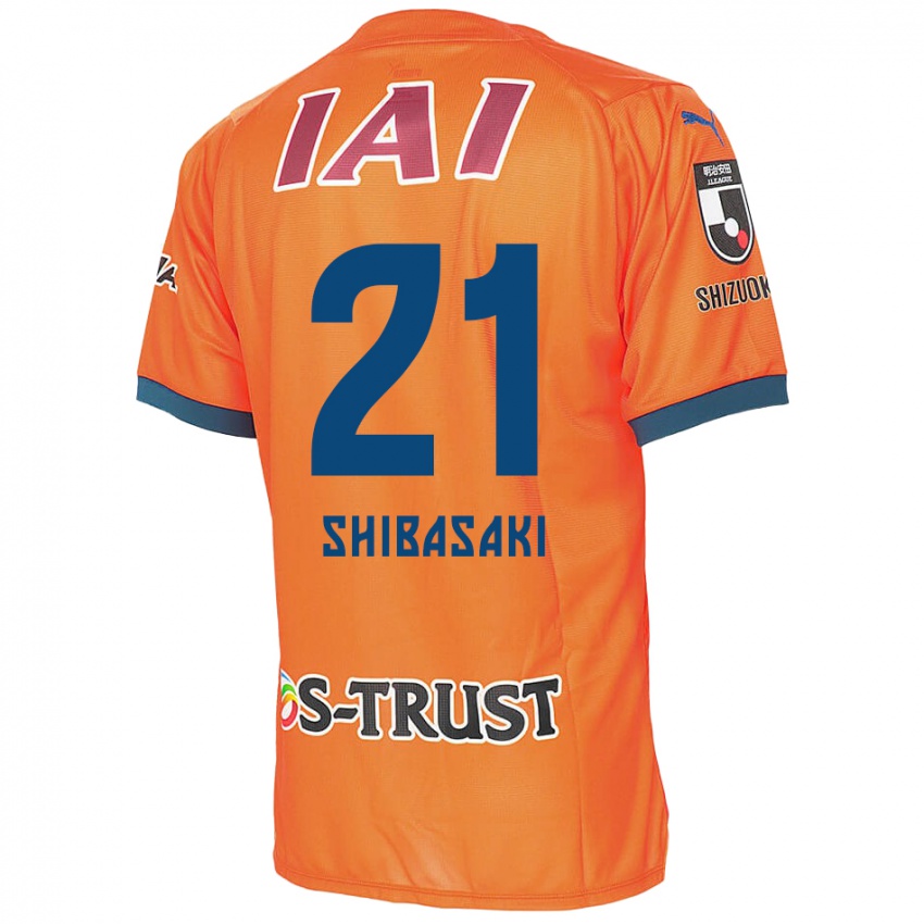 Kinderen Kaito Shibasaki #21 Oranje Blauw Thuisshirt Thuistenue 2024/25 T-Shirt