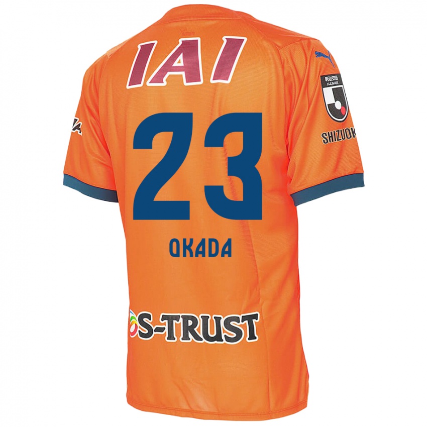 Kinderen Shu Okada #23 Oranje Blauw Thuisshirt Thuistenue 2024/25 T-Shirt