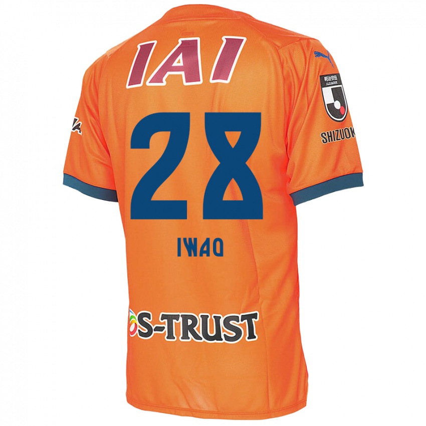 Kinderen Takeru Iwao #28 Oranje Blauw Thuisshirt Thuistenue 2024/25 T-Shirt