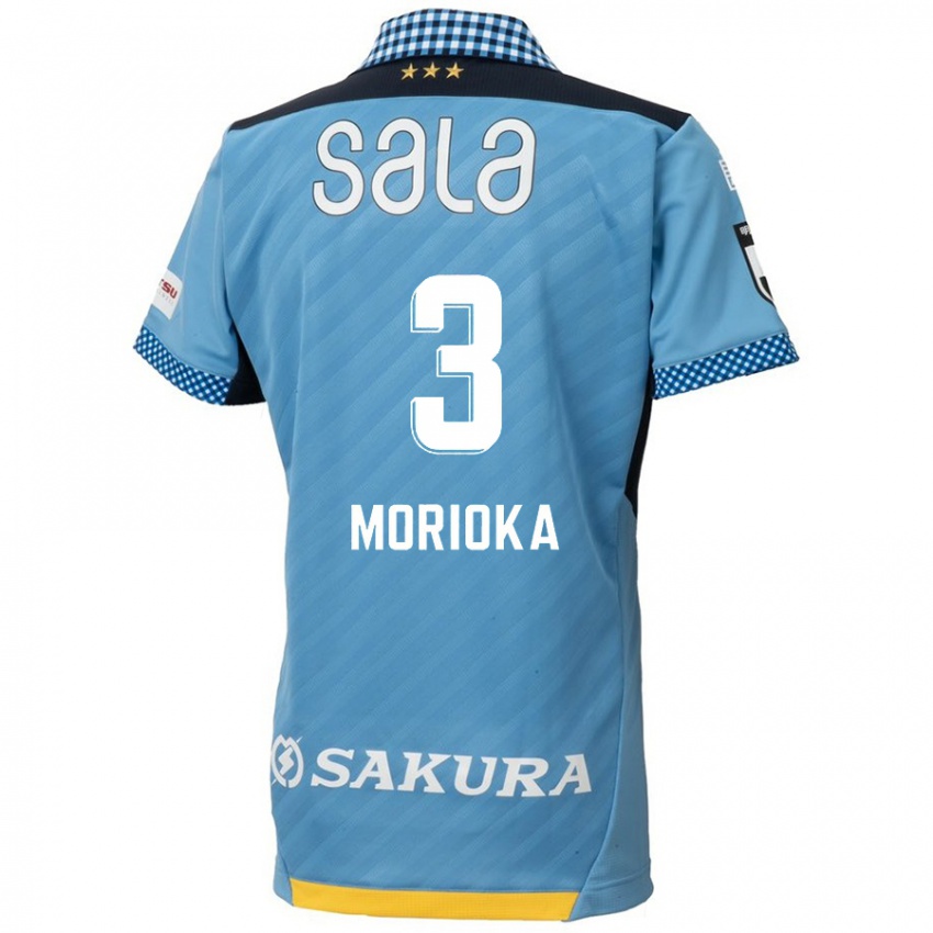 Kinderen Riku Morioka #3 Blauw Zwart Thuisshirt Thuistenue 2024/25 T-Shirt