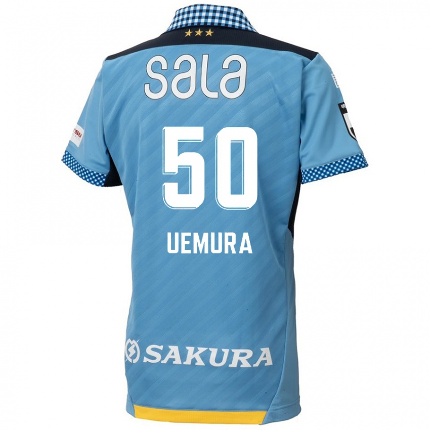 Kinderen Hiroto Uemura #50 Blauw Zwart Thuisshirt Thuistenue 2024/25 T-Shirt