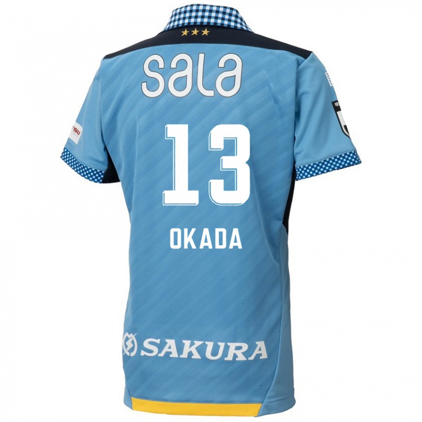 Kinderen Kosei Okada #13 Blauw Zwart Thuisshirt Thuistenue 2024/25 T-Shirt