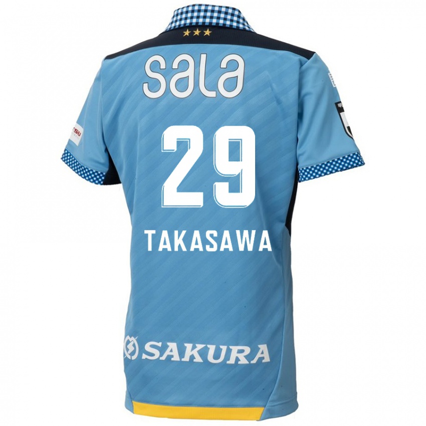 Kinderen Kaito Takasawa #29 Blauw Zwart Thuisshirt Thuistenue 2024/25 T-Shirt