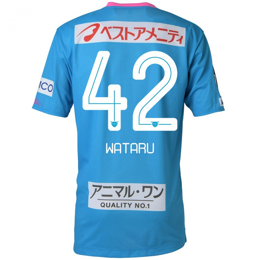 Kinderen Wataru Harada #42 Blauw Roze Thuisshirt Thuistenue 2024/25 T-Shirt