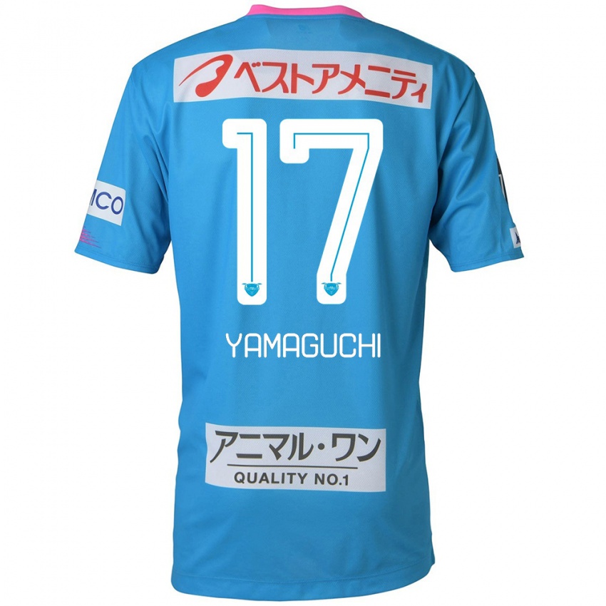 Kinderen Hikaru Yamaguchi #17 Blauw Roze Thuisshirt Thuistenue 2024/25 T-Shirt