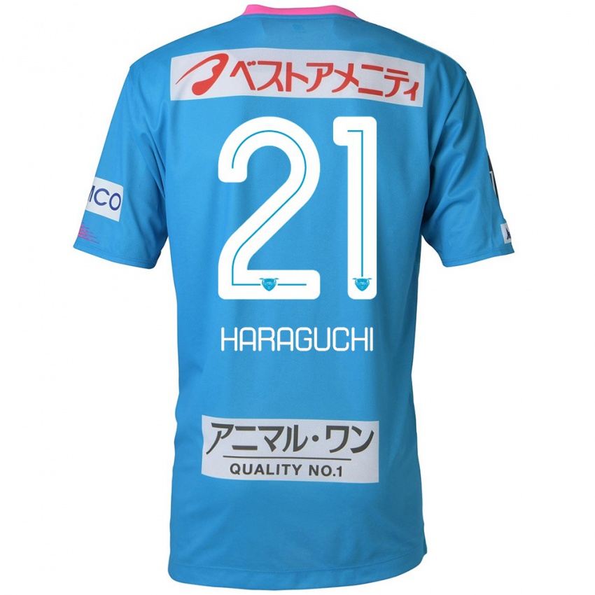 Kinderen Konosuke Haraguchi #21 Blauw Roze Thuisshirt Thuistenue 2024/25 T-Shirt