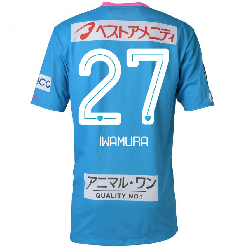 Kinderen Junnosuke Iwamura #27 Blauw Roze Thuisshirt Thuistenue 2024/25 T-Shirt