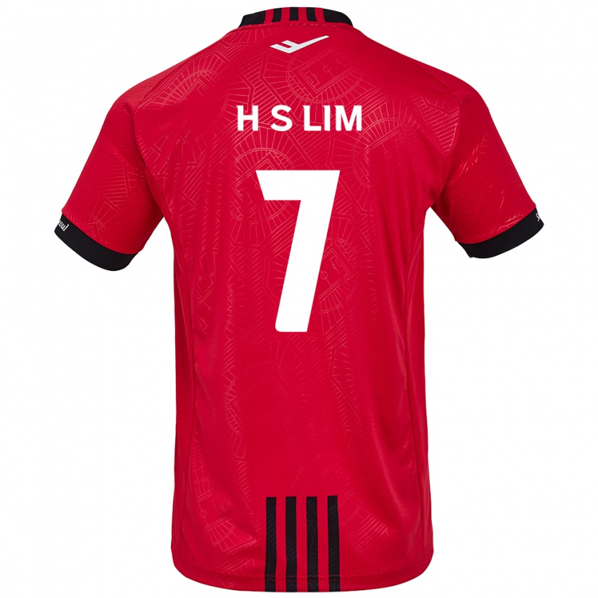 Kinderen Sang-Hyub Lim #7 Rood Zwart Thuisshirt Thuistenue 2024/25 T-Shirt