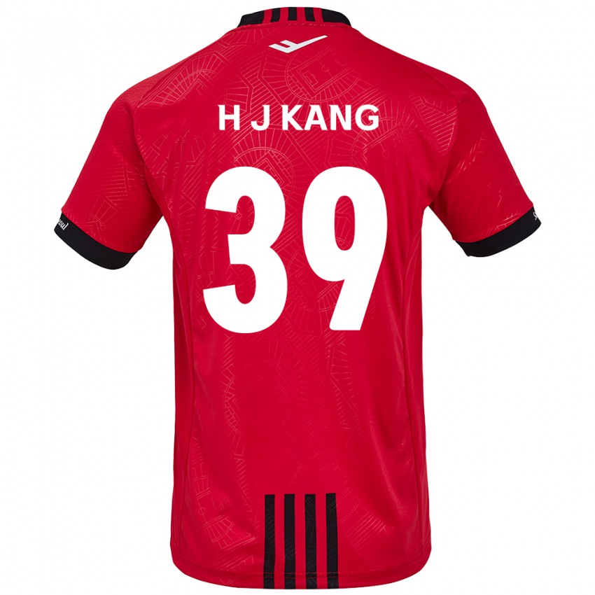 Kinderen Ju-Hyeok Kang #39 Rood Zwart Thuisshirt Thuistenue 2024/25 T-Shirt