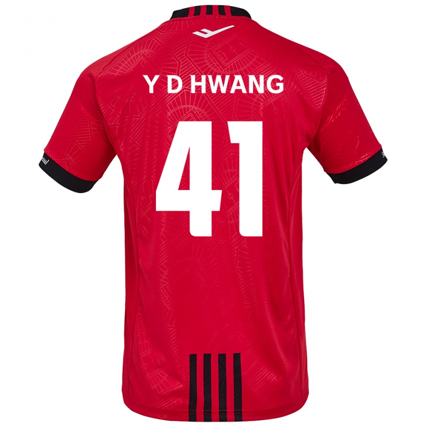 Kinderen Do-Yoon Hwang #41 Rood Zwart Thuisshirt Thuistenue 2024/25 T-Shirt