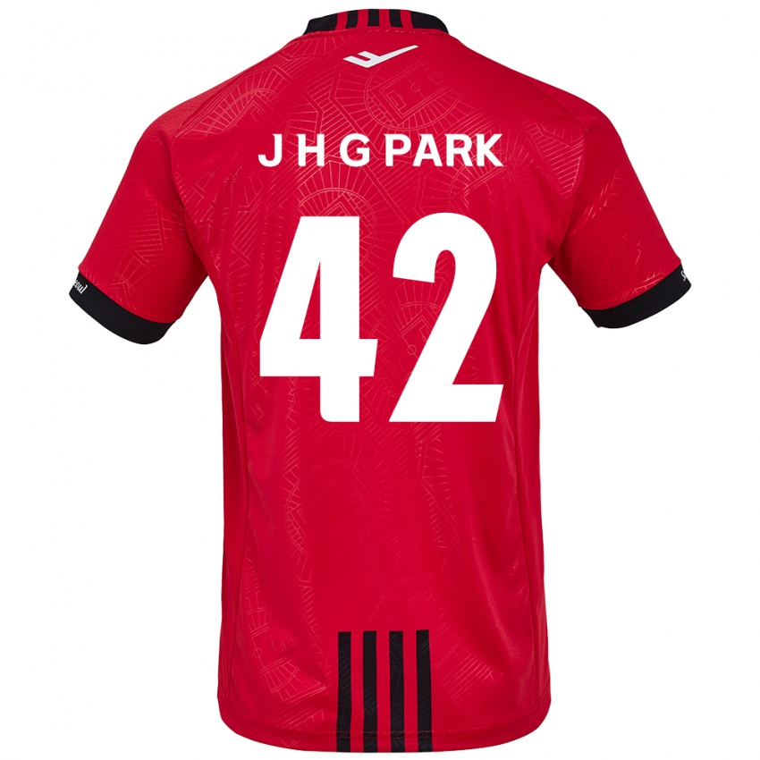 Kinderen Jang Han-Gyeol Park #42 Rood Zwart Thuisshirt Thuistenue 2024/25 T-Shirt