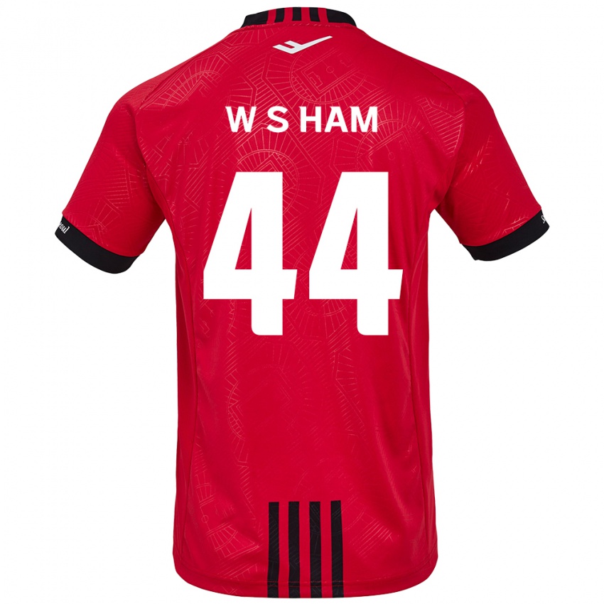 Kinderen Sun-Woo Ham #44 Rood Zwart Thuisshirt Thuistenue 2024/25 T-Shirt