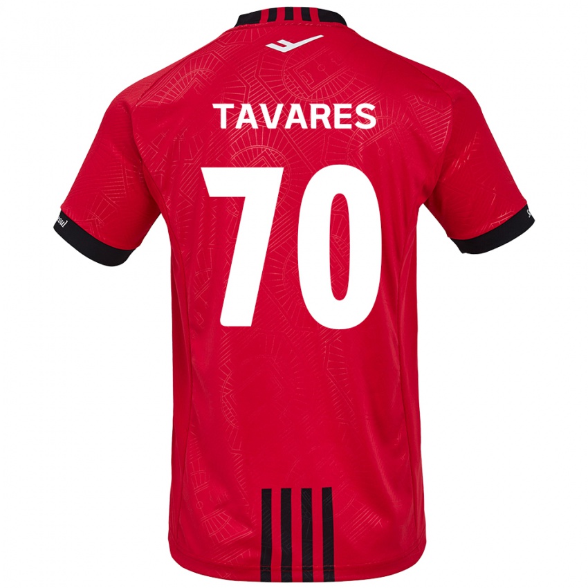 Kinderen Ronaldo Tavares #70 Rood Zwart Thuisshirt Thuistenue 2024/25 T-Shirt