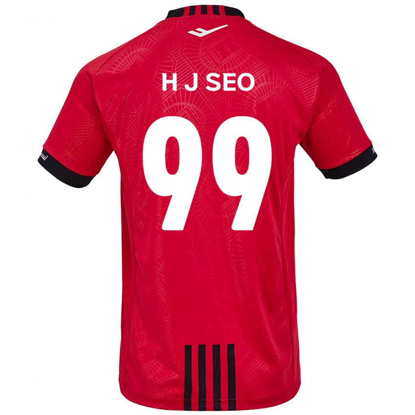 Kinderen Ju-Hwan Seo #99 Rood Zwart Thuisshirt Thuistenue 2024/25 T-Shirt