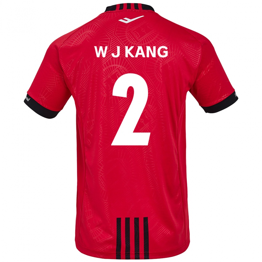 Kinderen Jae-Won Kang #2 Rood Zwart Thuisshirt Thuistenue 2024/25 T-Shirt