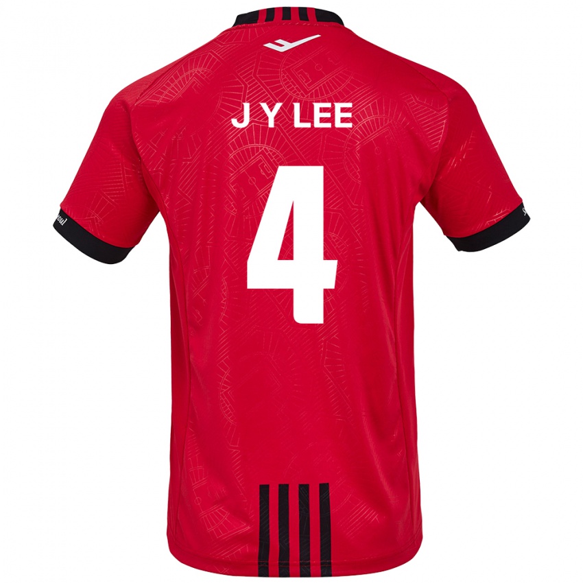 Kinderen Young-Jun Lee #4 Rood Zwart Thuisshirt Thuistenue 2024/25 T-Shirt