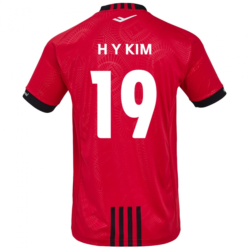 Kinderen Yong-Hyuk Kim #19 Rood Zwart Thuisshirt Thuistenue 2024/25 T-Shirt