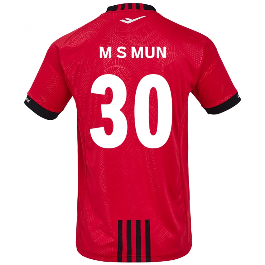 Kinderen Seong-Min Mun #30 Rood Zwart Thuisshirt Thuistenue 2024/25 T-Shirt