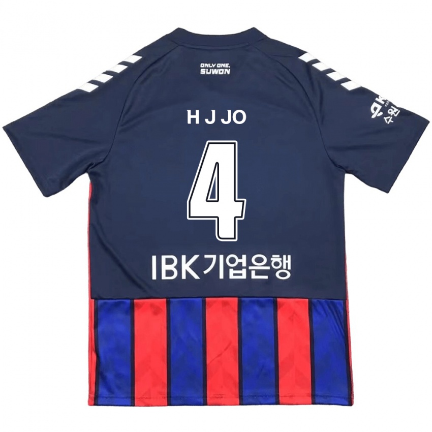 Kinderen Jun-Hyun Jo #4 Blauw Rood Thuisshirt Thuistenue 2024/25 T-Shirt