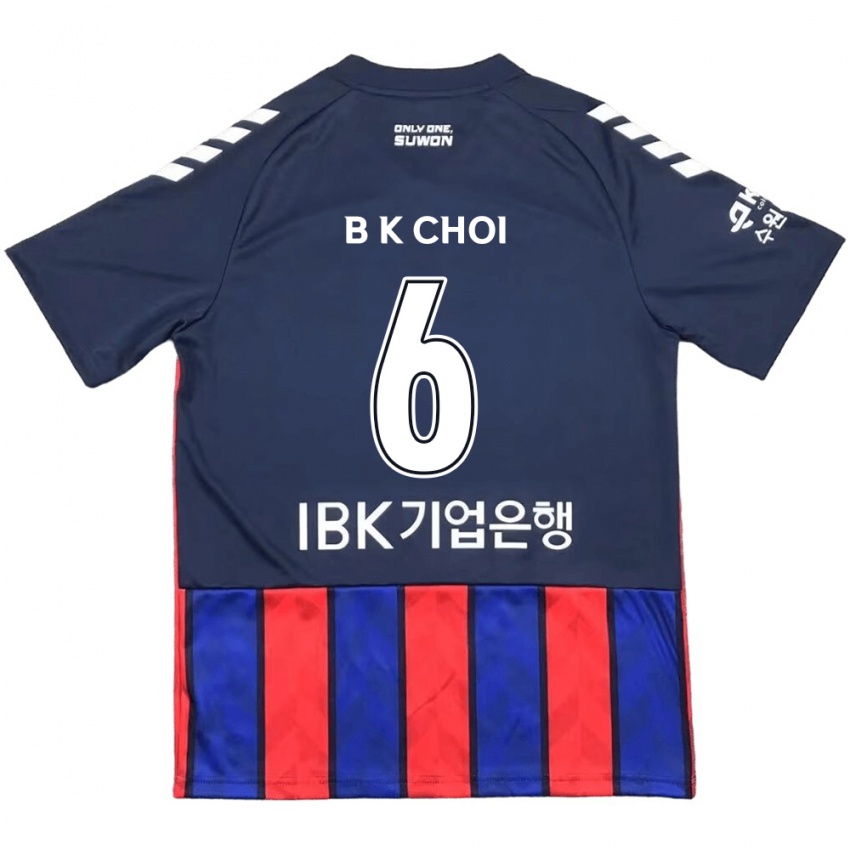 Kinderen Kyu-Baek Choi #6 Blauw Rood Thuisshirt Thuistenue 2024/25 T-Shirt