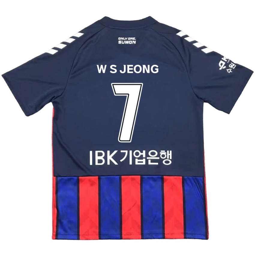 Kinderen Seung-Won Jeong #7 Blauw Rood Thuisshirt Thuistenue 2024/25 T-Shirt