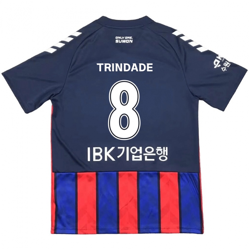 Kinderen Matheus Trindade #8 Blauw Rood Thuisshirt Thuistenue 2024/25 T-Shirt