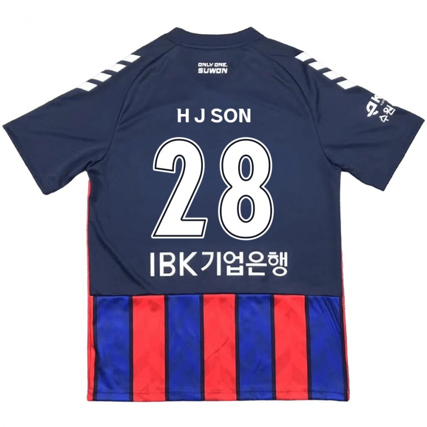 Kinderen Jun-Ho Son #28 Blauw Rood Thuisshirt Thuistenue 2024/25 T-Shirt